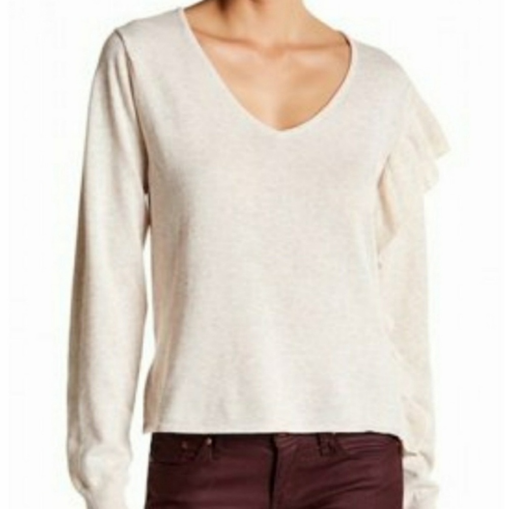 NWT TOP SWEATER RUFFLE OVERSIZED